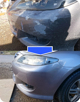 自動車の傷の修理