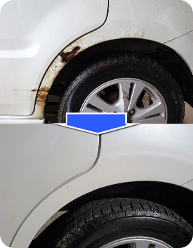 自動車の傷の修理